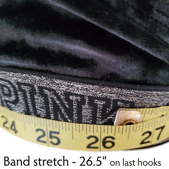 Victoria's Secret Crushed Velvet Triangle Bralette Black / Silver S - Picture 10 of 16